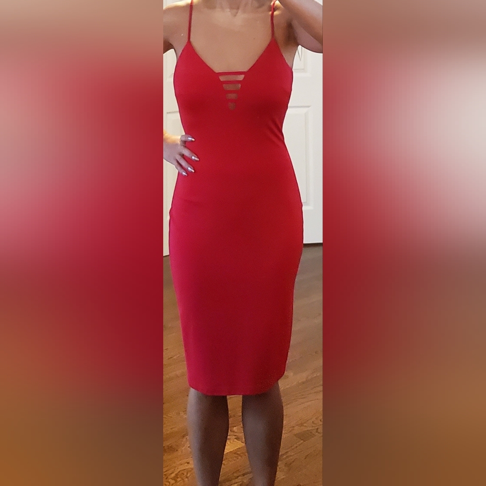 Bec & Bridge Deep V Ruby Dress - Size 6 NWT